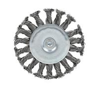 Brosse métallique circulaire, tige de 6 mm, 75/100 mm, accessoire for outil rotatif torsadé, for enlever la peinture et la rouille.(75x6mm)