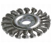 Brosse métallique circulaire torsadée, filetage M 14