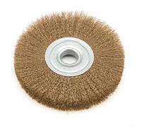 Brosse métallique de 10,2 cm de diamètre, alésage de 132,1 cm en acier inoxydable pour meuleuse d'angle, utilisation dans la rouille, le tartre, le retrait de peinture et la préparation