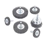 Brosse Métallique De 6 Pcs Pour La Roue Abrasive Forage 1/4 Pouce Brosse À Tasse À Tige Hexagonale Percevoir En Acier Grossier En Acier