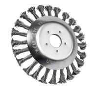 Brosse Metallique Debroussailleuse, 150mm Brosse Tête Débroussailleuse Universelle Fil Acier pour Coupe-bordure, Brosse de Désherbage pour Débroussailleuse Mauvaises Herbes, Taille du Trou 25 mm