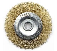 Brosse métallique Disque de nettoyage en laiton pour meuleuse d'angle sans fil 76 x 10 mm Convient pour dérouiller le bois, l'acier inoxydable