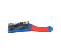 Brosse métallique en acier de 160 mm avec poignée en plastique pour enlever la rouille, décaper la peinture, nettoyer la cuisine, l'entretien du gril et la préparation de la maçonnerie
