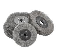 Brosse Métallique En Acier Inoxydable, 150mm, 125mm, 100mm, 200mm, Roue Ronde Pour Meuleuse D'établi, Nettoyage, Polissage De La Rouille, 1 Pièce,0,3 Mm * 150 Mm X 16 Mm