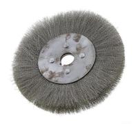 Brosse métallique en acier inoxydable ondulé pour meuleuse d'établi, ébavurage, polissage, retrait de la rouille et du tartre, brosse métallique pour la finition de surface (20,3 cm)