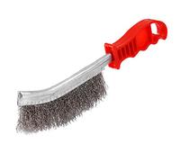 Brosse Métallique en Acier Inoxydable, Poils Longs de 3,2 Cm, Profil incurvé, Face étroite, Idéale pour L'élimination de la Rouille et de la Corrosion, Manche Ergonomique en