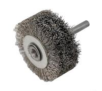 Brosse métallique en acier inoxydable pour meuleuse et outil rotatif avec tige de 6 mm, convient pour le nettoyage, le polissage et l'ébavurage du métal