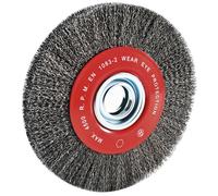 Leman 06429 Brosse métallique en Acier ondulé Ø 200 mm