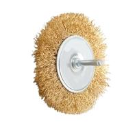Brosse métallique en forme de coupelle, Brosse de coupe roue métallique 6mm, tête en cuivre SS, ébavurage, plusieurs tailles, meuleuse d'angle, perceuse(100*35mm)