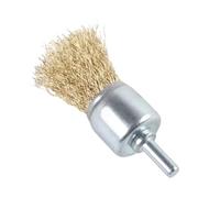 Brosse métallique en forme de coupelle, Brosse de coupe roue métallique 6mm, tête en cuivre SS, ébavurage, plusieurs tailles, meuleuse d'angle, perceuse(25*28*70mm)