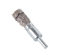 Brosse métallique en forme de coupelle, Brosse de coupe roue métallique 6mm, tête en cuivre SS, ébavurage, plusieurs tailles, meuleuse d'angle, perceuse(16*30*73mm)