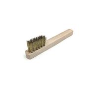 Brosse métallique en laiton à 3 rangées avec manche en bois, poils spéciaux ondulés 18 mm de long, longue durée et résistant