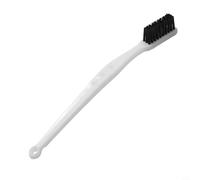 Brosse métallique en laiton avec poignée en plastique blanc pour enlever la rouille du métal, poils en acier inoxydable et nylon pour nettoyer, polir et barbecues (fil en nylon noir)