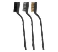 Brosse métallique - Épurateur de fils en acier anti-rupture | Poigure courbe ergonomique en nylon propre en laiton Matériel en acier inoxydable, cuivre, enlèvement de rouille, nettoyeur en profondeur