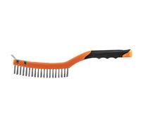 Brosse métallique, fil d'acier, 3 x 19 rangées, avec grattoir