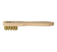 BROSSE METALLIQUE FIL LAITON 3 RANGS 150MM AVEC MANCHE BOIS PLAT - HAZET - HZ012541