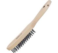 Brosse métallique HAZET 2130 Poils métalliques de 25 mm de haut, extrêmement résistants - Pour dissoudre et éliminer les salissures tenaces, Pour le dérouillage de pièces automobiles ou métalliques