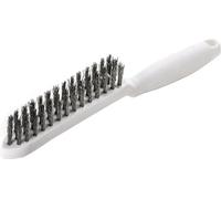 Brosse métallique L.285mm 0,35mm fil d'acier VA ondulé 3 rangées LESSMANN 185431