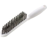 Brosse métallique L.285mm 0,35mm fil d'acier VA ondulé 4 rangées LESSMANN
