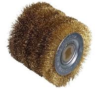 Brosse métallique large - fil laitonné de 0,3mm - Ø60mm - L60mm
