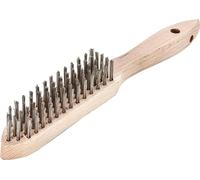 Brosse métallique manuelle acier lisse 0,35mm 5 rangées Lessmann