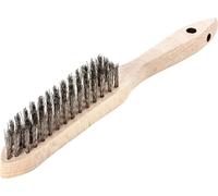 Brosse métallique manuelle inoxydable ondulée 0,35mm 4 rangées Lessmann