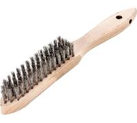 Brosse métallique manuelle inoxydable ondulée 0,35mm 5 rangées Lessmann