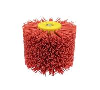 Brosse Metallique Meuleuse, Brosse Fartools Brosses à tambour en fil abrasif rouge 120x100x19mm, roue d'ébavurage, polissage, Uso apto para meubles en bois(P80 wheel only)