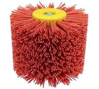 Brosse Metallique Meuleuse, Brosse Fartools Brosses à tambour en fil abrasif rouge, ébavurage, polissage, roue de polissage