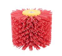 Brosse Metallique Meuleuse, Brosse Fartools Brosses à tambour en fil abrasif rouge, ébavurage, polissage, roue de polissage(600)