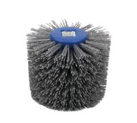 Brosse Metallique Meuleuse, Brosse Fartools Roue de polissage de tambour de fil abrasif en Nylon Uso apto para le travail des métaux du bois tête de brosse ronde meulage polissage 120x100x20mm(80#)