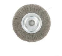 Brosse métallique ondulée de 12,7 cm en acier inoxydable avec trou de 16 mm, pour meuleuse d'établi et tâches de nettoyage du métal