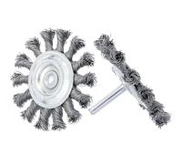 Brosse Métallique Perceuse Ø 75 mm - Lot 2 Brosses Rotatives Fils Torsadés pour Décapage & Rouille