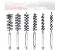 Brosse Métallique Perceuse, 6Pcs Brosse de Chaudière avec Tige Hexagonale Brosse Perceuse en Acier Inoxydable de Différentes Tailles pour Perceuses à Percussion Polissage Meulage ébavurage