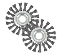 Brosse métallique pour meuleuse d'angle | Embout brosse de 115 mm de diamètre pour trou de perçage 22 mm | Brosse torsadée pour dérouiller et nettoyer | Brosse circulaire métallique