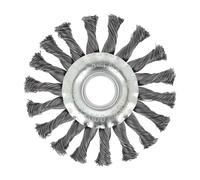 Brosse métallique pour meuleuse d'angle | Embout brosse de 115 mm de diamètre pour trou de perçage 22 mm | Brosse torsadée pour dérouiller et nettoyer | Brosse circulaire métallique