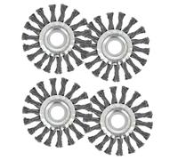 Brosse métallique pour meuleuse d'angle | Embout brosse de 115 mm de diamètre pour trou de perçage 22 mm | Brosse torsadée pour dérouiller et nettoyer | Brosse circulaire métallique