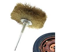 Brosse Métallique Pour Perceuse-brosse De Retrait D'adhésif Pièces Automobiles, Brosses À Coupelles Roue Stylo, Outil Brosse En Fil Cuivre Et Laiton Abrasif | Kit D'ébavurage Nettoyant Revêtement Pein
