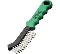 Brosse métallique ROKI L.225mm 0,35mm VA 2 rangées LESSMANN