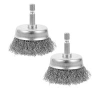 Brosse Métallique Rotative à Poignée Hexagonale 2 Pcs pour Perceuse