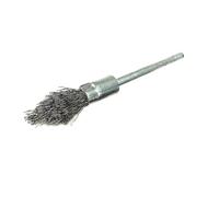Brosse Métallique Rotative à Tige 6mm en Acier Inoxydable pour Métal | Forme Pyramidale, Nettoyage des Zones Étroites, Élimine la Poussière, Adaptée aux Outils Rotatifs et Pièces Usinées