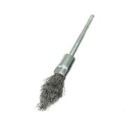Brosse Métallique Rotative à Tige 6mm pour Outil Électrique | Acier Inoxydable Argenté, Forme Pyramidale, pour Petites Surfaces Métalliques, Joints de Carrelage et Atelier