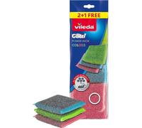 Brosse métallique Vileda Power Inox Colors 2+1 pces
