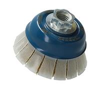 Brosse meuleuse M14 avec protection Coupe Ø 75 fil Laiton Ondulé Nettoyage