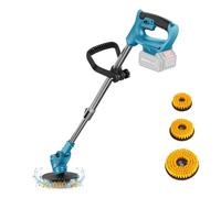 Brosse Motorisée Télescopique, Diam.125 mm, Brosse en Nylon avec 5 000rpm,Perche 90cm à 125cm, avec 3 Brosses,Compatible avec 21V, Non Incluse,pour Plancher,Voiture,Fenêtre,Cuisine (sans Batterie)