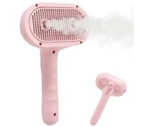 Brosse multifonction Steamy Pet - Peigne de toilettage ergonomique antidérapant avec nano-brume | Outil autonettoyant pour perdre, démêler et masser les chats et les chiens | Convient à les types