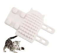 Brosse murale pour chat - Tampon à récurer élastique doux, peigne portable | Grattoir flexible adapté aux animaux de compagnie avec poignée antidérapante, brosse à poils muraux pour chiens et chatons