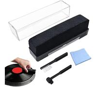 Brosse Nettoyage Disques Vinyle, Antistatique Record Brush avec Coussinet en Velours, Nettoyeur de Brosse à Stylet, pour Nettoyage & Entretien de Disques Vinyles LP & Plateau Tournant Stylus