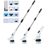 Brosse Nettoyage Electrique 8 en 1 - Brosse de Nettoyage Electrique Rechargeable, Electric Spin Scrubber avec Bras d'Extension pour Cuisine, Voiture, Carrelage, Mur, Salle de Bain