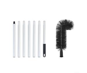 Brosse Nettoyage Gouttière 2.28m Allongable pour aluminium Brosse | Alliage pour aluminium léger, poils PET durables, longueur 2.28m, pour idéal grandes hauteurs, échelle(2.28m)